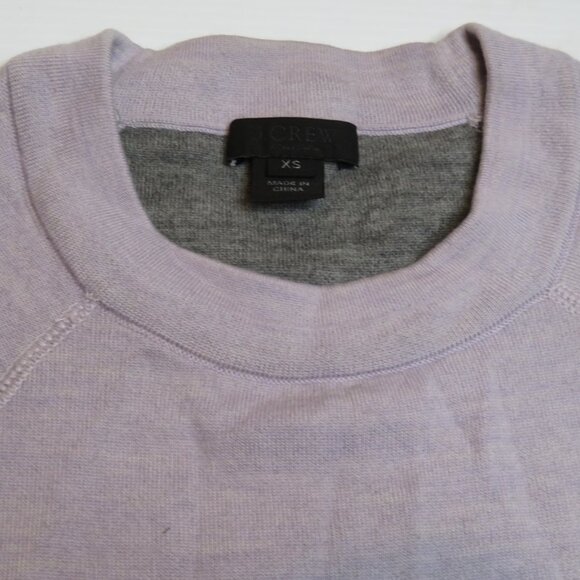 J Crew Featherweight Merino Wool Double Knit Tunic Sweater Womens XS Purple Crew - Picture 3 of 4